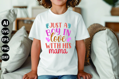 Just a Boy in Love with His Mama Svg, Funny Baby Svg Product Image 1