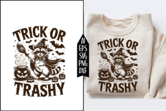 Trick or Trashy Halloween Raccoon Svg Designs Product Image 1