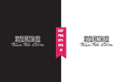 Stronger Than the Storm Svg, Motivation Svg Designs Product Image 1