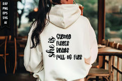 She Is Strong Fierce Brave Full of Fire Svg, Motivation Svg Product Image 1