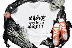 Witch way to the wine Svg, Funny Halloween Svg Design Product Image 1