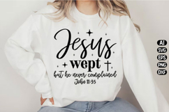 Jesus Wept Floral Christian Svg Design Product Image 2