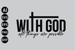 With God All Things Are Possible Svg, Faith Svg, Bible Svg Product Image 1