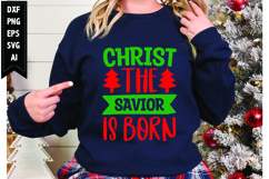 Christ the Savior is Born Svg, Christmas Svg, Winter Svg Product Image 1