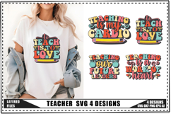 Teacher Svg 4 Designs, Teacher Shirt Svg, Teach Svg Product Image 1