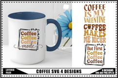 Coffee Svg 4 Designs, Trendy Coffee Svg Product Image 1