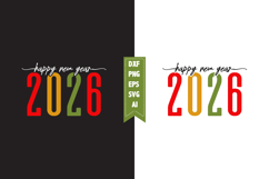 Happy New Year 2025 Svg, New Year Svg Designs Product Image 1