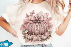 Pink Ribbon Pumpkin PNG Designs Product Image 2