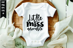 Little miss adorable Svg, Funny Baby Svg Design Product Image 1