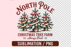 North Pole Christmas Tree Farm PNG Designs Product Image 1