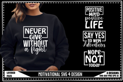 Motivation Svg 4 Designs, Positive Quotes Svg Product Image 1