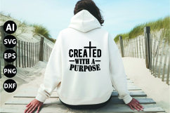 Created with a Purpose Svg, Inspirational Svg Product Image 1