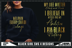 Black Girl Svg 4 Designs, Positive Quotes Svg Product Image 1