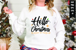 Hello Christmas Svg, Christmas Svg, Xmas Svg Product Image 1