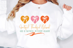 Grateful Thankful Blessed Png, Coquette Fall Season Png Product Image 1