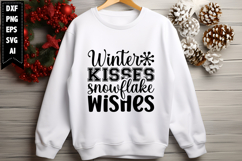 Winter Kisses Snowflake Wishes Svg, Christmas Svg, Xmas Svg Product Image 1