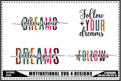 Motivation Svg 4 Designs, Trendy Saying Svg Product Image 1