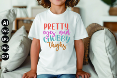 Pretty Eyes and Chubby Thighs Svg, Funny Baby Svg Product Image 1