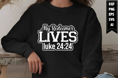 My Redeemer Lives Svg, Christian Svg Designs Product Image 1