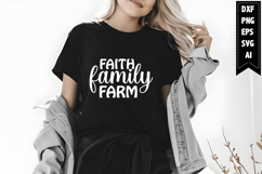 Faith Family Farm Svg, Family Svg Designs Product Image 1