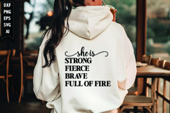 She Is Strong Fierce Brave Full of Fire Svg, Motivation Svg Product Image 1