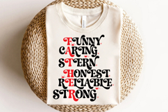 Funny Caring Stern Honest Reliable Strong Svg Product Image 2
