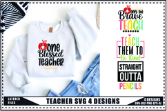 Teacher Svg 4 Designs, Teacher Shirt Svg, Teach Svg Product Image 1