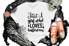 Just A Girl Who Loves Halloween Svg, Funny Halloween Svg Product Image 1