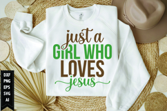 Just a Girl Who Loves Jesus Svg, Religious Svg Product Image 1