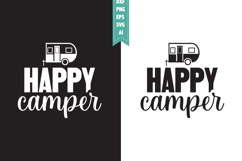 Happy Camper Svg, Camping Svg Designs Product Image 1
