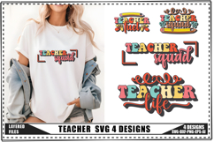 Teacher Svg 4 Designs, Teacher Shirt Svg, Teach Svg Product Image 1