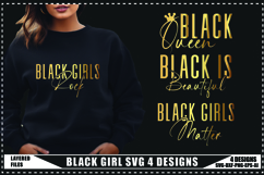 Black Girl Svg 4 Designs, Positive Quotes Svg Product Image 1