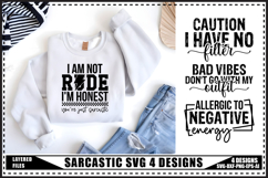 Sarcastic Svg 4 Designs, Funny Sarcastic Svg Product Image 1