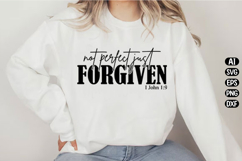 Not Perfect Just Forgiven Christian Svg Design Product Image 2