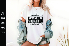 Sunshine Mixed with a Little Hurricane Svg, Funny Sarcastic Product Image 1