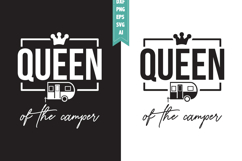 Queen of the Camper Svg, Camping Svg Designs Product Image 1