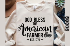 God Bless the American Farmer Svg Design Product Image 2