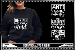 Motivation Svg 4 Designs, Positive Quotes Svg Product Image 1