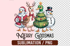 Funny Christmas Merry Goosmas PNG Designs Product Image 1