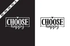 Choose Happy Svg, Motivation Svg Designs Product Image 1