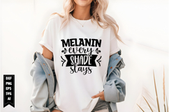 Melanin Every Shade Slays Svg, Black Girl Svg Product Image 1