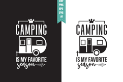 Camping is My Favorite Season Svg, Camping Svg Designs Product Image 1