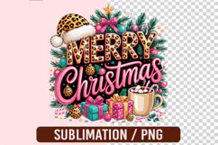 Girly Leopard Holiday PNG Designs Product Image 1
