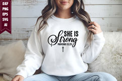 She is Strong Svg, Motivation Svg Designs Product Image 1