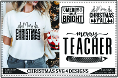 Christmas Svg 4 Designs, Winter svg, Xmas svg Product Image 1