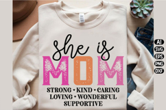 She Is Mom Mothers day Svg Design Product Image 3