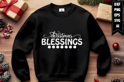 Christmas Blessings Svg, Christmas Svg, Xmas Svg Product Image 1