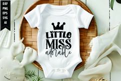 Little miss adorable Svg, Funny Baby Svg Design Product Image 1