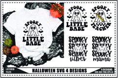 Halloween Svg 4 Designs, Halloween Ghost Trendy Svg Designs Product Image 1