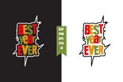 Best Year Ever Svg, New Year Svg Designs Product Image 1